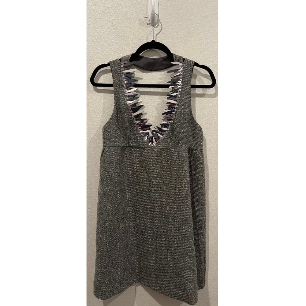 ANNA SUI Boucle Shift Wool Blend Mini Dress - Picture 4 of 9